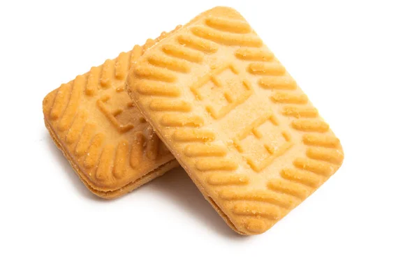Čtvereček dvojitý cookie izolovaný — Stock fotografie