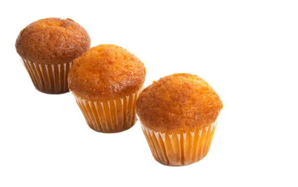 Piccoli cupcake isolati — Foto Stock