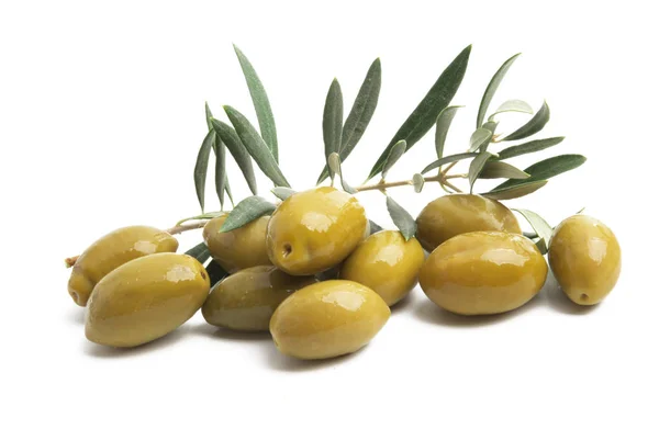 Olives with leaves isolated — Stock Photo, Image