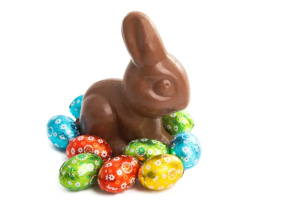 Chocolate bunny isolated Stock Picture