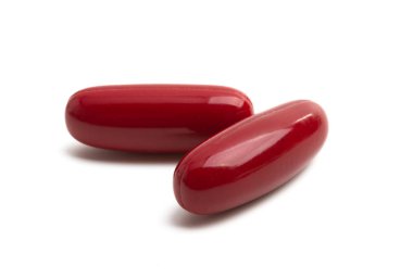 İzole kırmızı kapsül