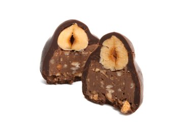 fındık ile çikolata şeker izole