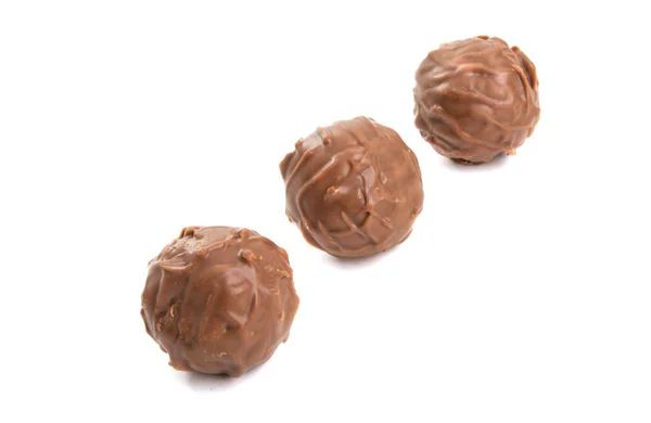 Trufas de chocolate aisladas — Foto de Stock