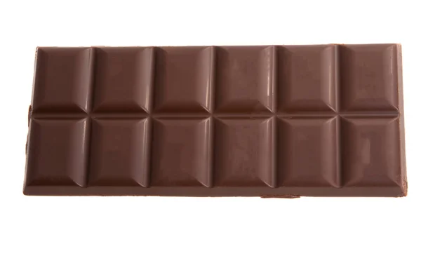 Barra di cioccolato isolato — Foto Stock