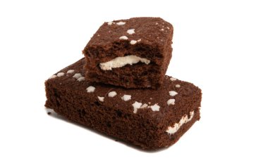 yıldız izole ile çikolatalı sünger kek 