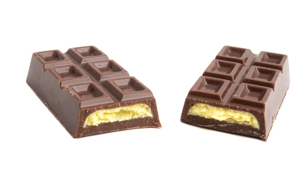 Chocolade bar geïsoleerd — Stockfoto