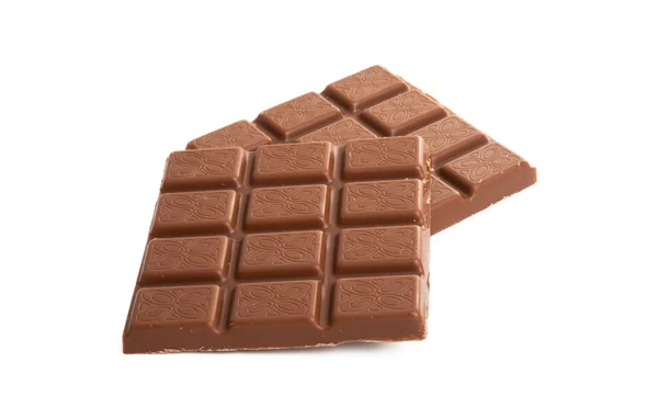 Barra de chocolate isolada — Fotografia de Stock