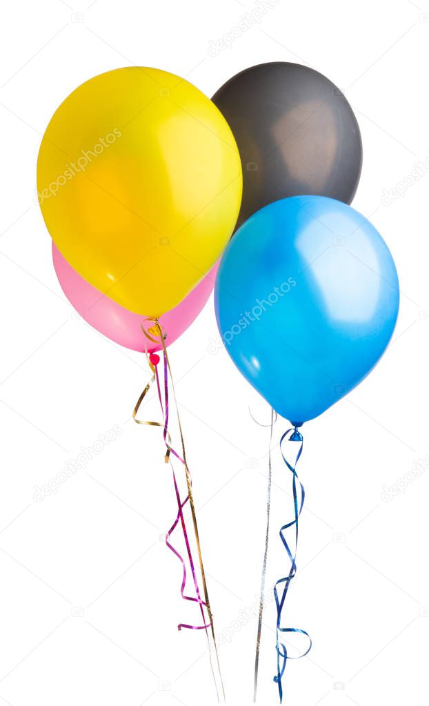 helium balloons isolated 