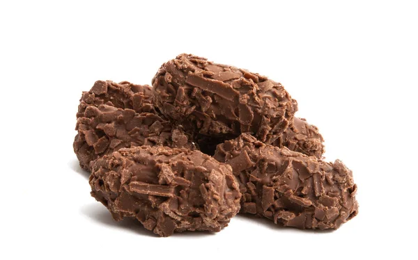 Izole çikolata truffles — Stok fotoğraf