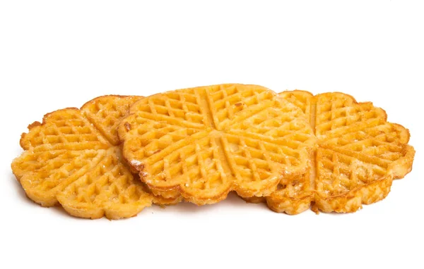 Biscuit wafels geïsoleerd — Stockfoto