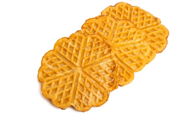 Waffles de biscoito isolados — Fotografia de Stock