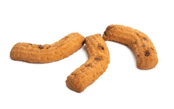 Csokoládé chip cookie-kat, elszigetelt — Stock Fotó