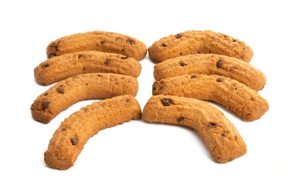 Biscoitos de chocolate isolado — Fotografia de Stock
