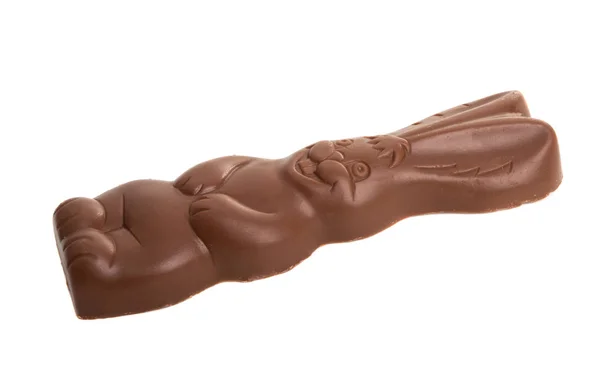 Coelho de chocolate isolado — Fotografia de Stock