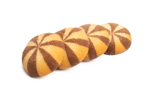 Striped cookies isolated — Stock Photo, Image