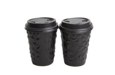 siyah kahve fincanı izole 