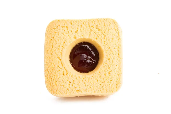 Square italian sandwich cookie isolated — Stock Photo, Image