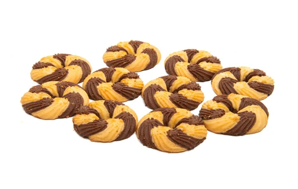 Gestreifter Keks isoliert — Stockfoto