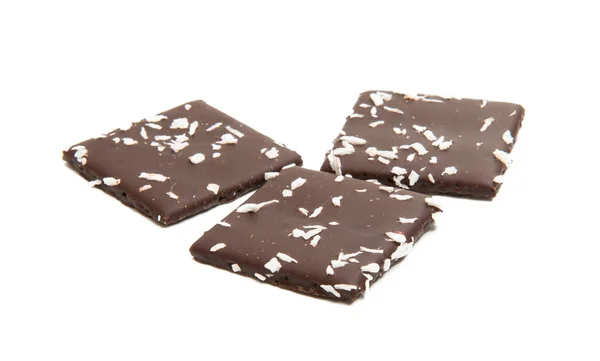 Sušenky s čokoládou, samostatný — Stock fotografie