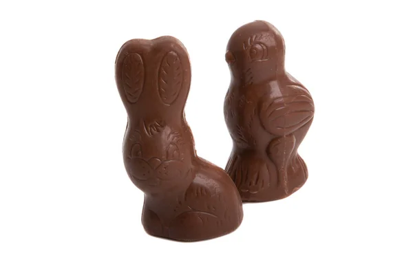 Čokoládové Velikonoční zajíček, samostatný — Stock fotografie