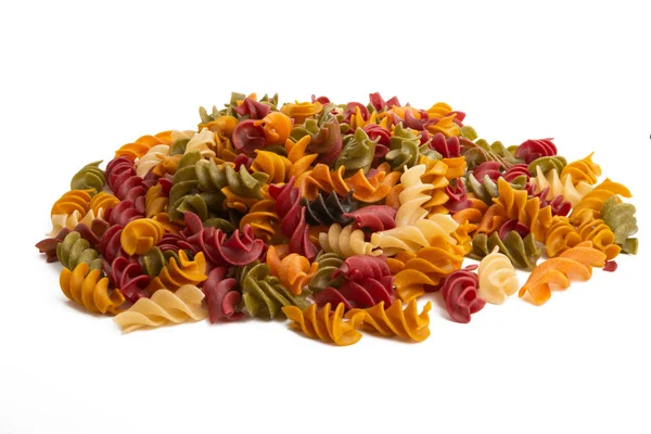 Isolato pasta italiana colorata — Foto Stock