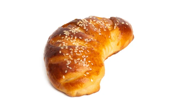 Bagel met jam geïsoleerd — Stockfoto