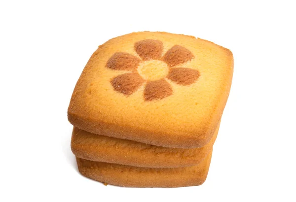 Biscuits aux fleurs isolés — Photo