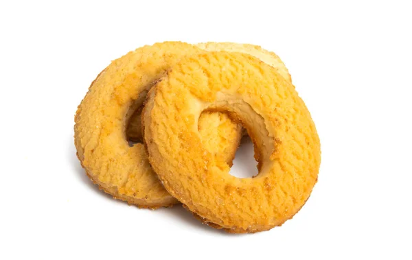 Anéis de biscoito isolados — Fotografia de Stock