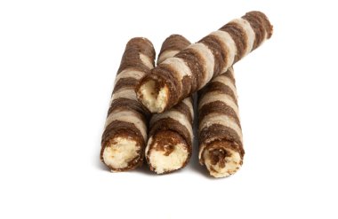 izole Çikolatalı gofret rulo 