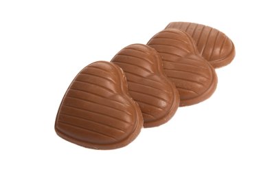 çikolata kalpler izole 