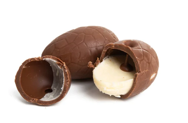 Čokoládová vajíčka, samostatný — Stock fotografie