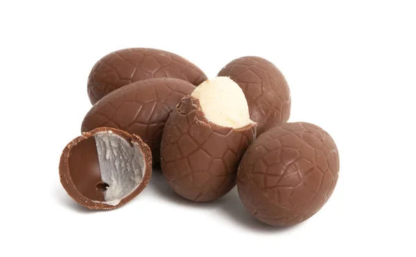Čokoládová vajíčka, samostatný — Stock fotografie