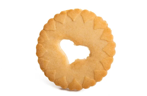 Biscoitos com coração isolado — Fotografia de Stock