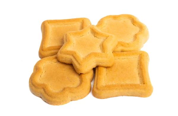 Zandkoekjes cookies geïsoleerd — Stockfoto