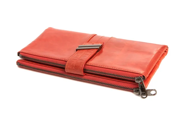赤い財布孤立 — ストック写真