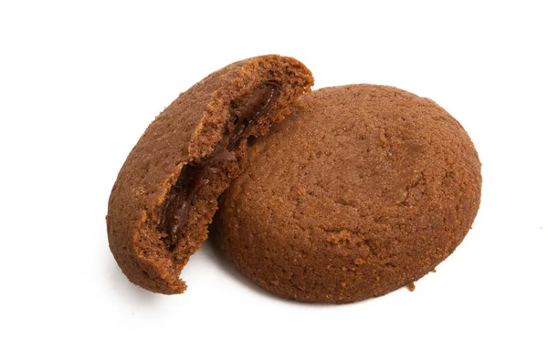 Chocoladekoekjes met chocolademelk — Stockfoto