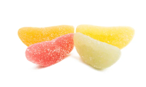 Fruit jelly candies isolated — Stock Photo, Image