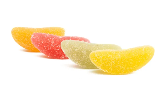 Fruit jelly candies isolated — Stock Photo, Image