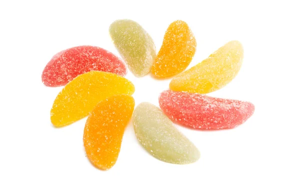 Fruit jelly candies isolated — ストック写真