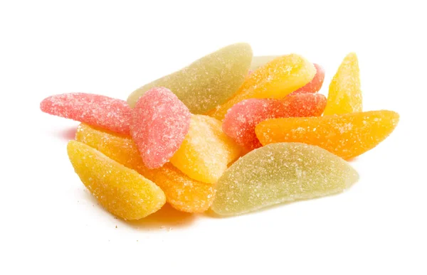 Fruit jelly candies isolated — Stock Photo, Image