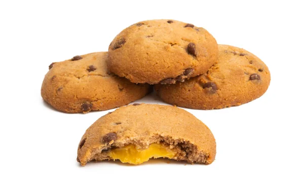 Chocolate chip cookies isolated — Stock Photo, Image