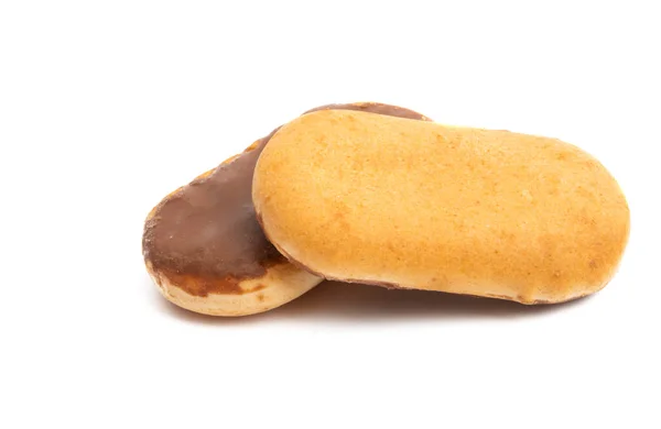 Cookies met chocolade geïsoleerd — Stockfoto