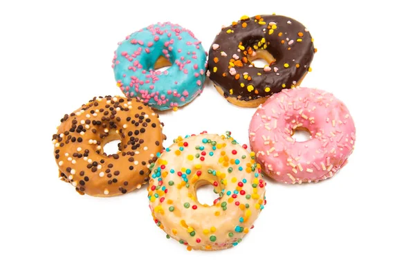 Gelo donuts isolado — Fotografia de Stock