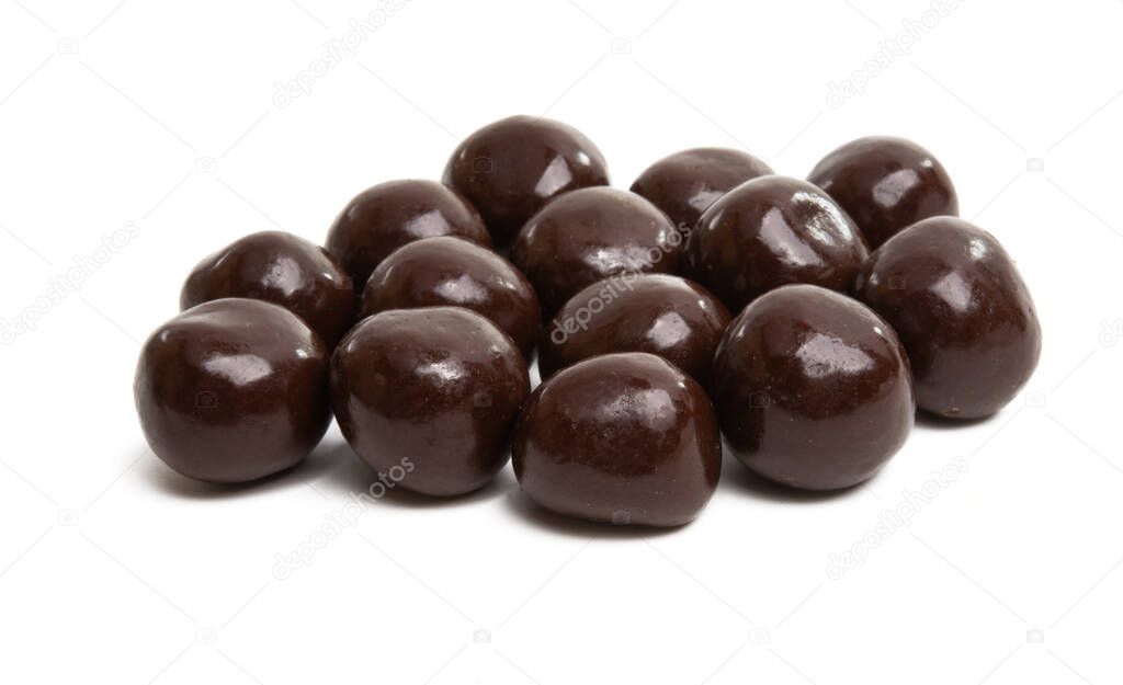 chocolate nuts isolated 
