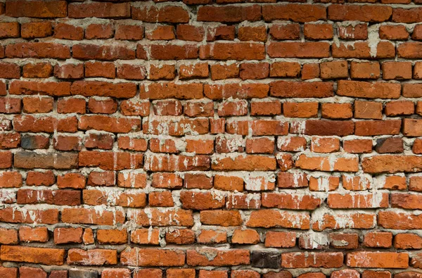 Старая Стена Красными Кирпичами — стоковое фото