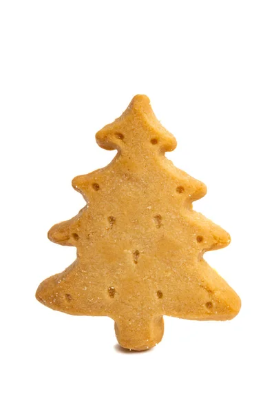Рождественские Печенье Масло Изолированы Белом Фоне — стоковое фото