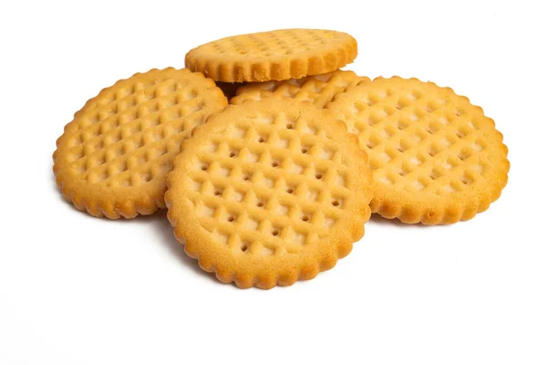 Galletas Aisladas Sobre Fondo Blanco — Foto de Stock