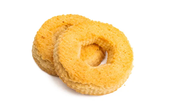 Pierścienie Cookie Izolowane Białym Tle — Zdjęcie stockowe
