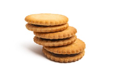 çift çerez beyaz arkaplanda izole