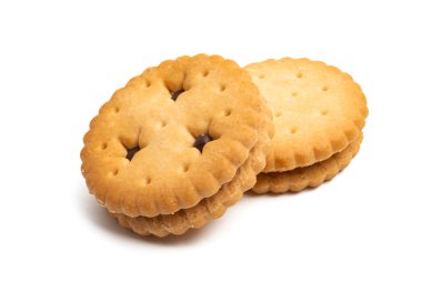 çift çerez beyaz arkaplanda izole